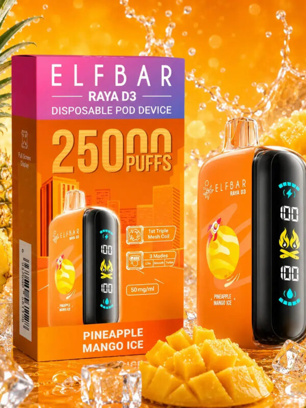 Elfbar Raya D3 Vape - Pineapple mango ice
