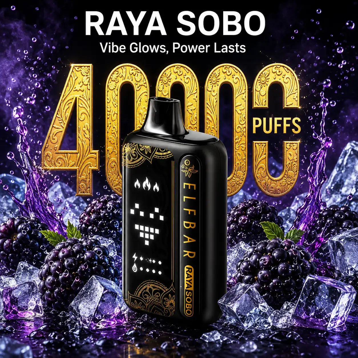 Elfbar Raya Sobo 40000 Puffs Vape - Blackberry Ice